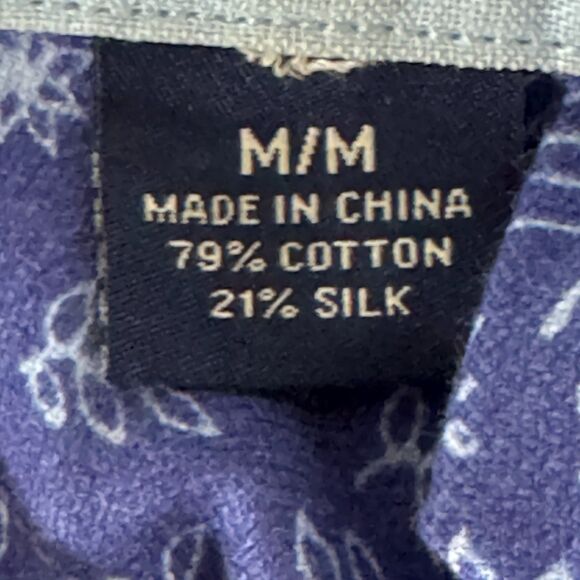 Tommy Bahama Silk Cotton Patchwork Button Down Shirt Men's Size Medium - Picture 4 of 8